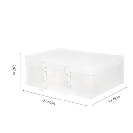 Trend CaseUK Wedding Dress Storage Box - Bridal Gown Storage Bin and Preservation Box - Underbed Storage Bag Container For Clothes With Acid Free Tissue Paper (Medium, White)