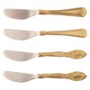 Karma, 4-piece Stainless Steel Butter Spreader Cheese Knife Set, Vintage