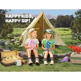 12 oz Kids Leakproof Water Bottle: 2-in-1 Straw Spout Lid, BPA-Free, Easy Carry, Keep Cold 24H, Cupholder Friendly, Stainless Steel Cup for Summer Camp, Playground, Trip, Birthday Gift (Dark Knight)