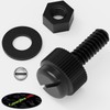 Caterpillar Red 50x Black Slotted Thumb Screws M3 x 10mm