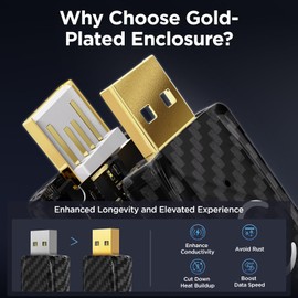 MSXTTLY Wireless Android Auto & Carplay Wireless Adapter, Wireless 2 IN 1 Stick Konvertieren Wired Android Auto/Carplay in kabellos für Autos mit AA & Carplay, USB C/A, Mini & stabil SMT-AC01