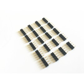 HUALAND 10pcs 10mm 4-pins L-Shape 90 Degree Right Angle Female Connector for LED RGB 5050 Flex Strip Light (L Shape)