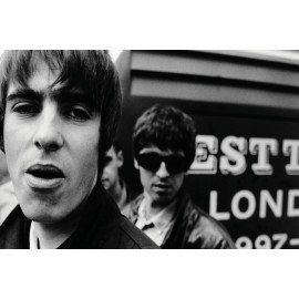 Oasis, Black and white, Up close, Noel and Liam Gallagher Poster 24x36
