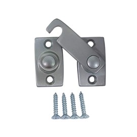 QCAA Solid Brass Shutter Bar/Door Latch, 7/8" x 2-3/32", Satin Chrome, 1 Pack, Made in Taiwan