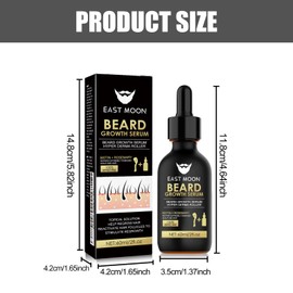 Beard Growth Kit with Rollers Beard Growth Agent Men Black Beard Growth 60 ml Beard Growth Compresses and Strengthens Hair Growth and Beard Gifts for Men and Dads