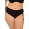 Ulla Popken Damen Slips, 5er-pack Taillenslip, Schwarz, 58-60 EU