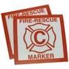 2 Pack Child Fire Rescue Marker Window Decals Alert Fireman