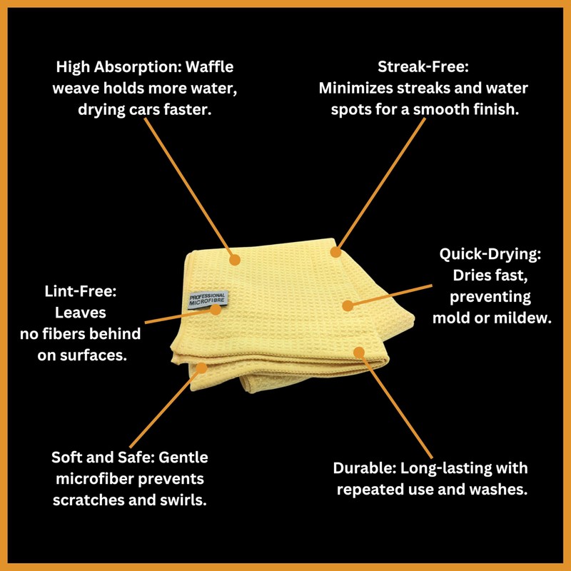 Tek Automotive Waffle Drying Towel Twin Pack- Extra Large Microfibre
