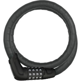 ABUS 6 Series Tresorflex Combo Armored Cable Lock, Black, 85cm/15mm