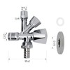 Vancoco Universal Combination Angle Valve G1/2 Inch Double DN 15