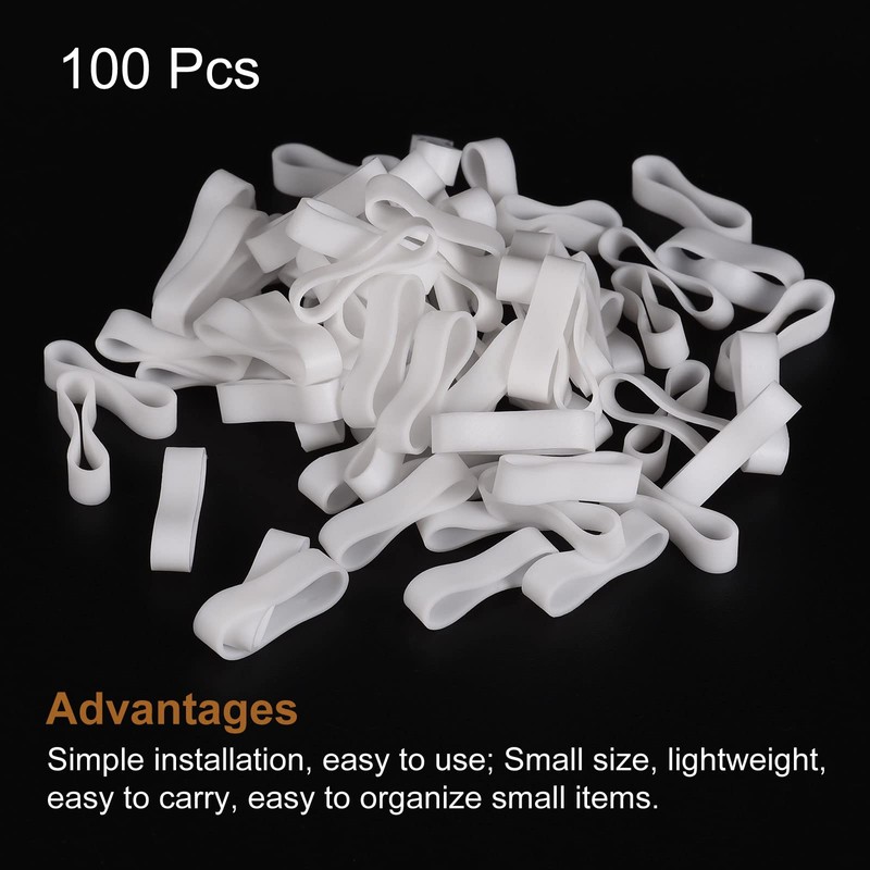 MECCANIXITY Silicone Rubber Bands Rings 100Pcs Non-slip 15mm Dia 0.7mm