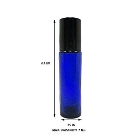 Metal Ball Cobalt Glass Roller Bottles Ideal 5ml to 7ml Capacity (3)