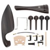 4/4 Violin Parts Tailpiece Ebony Tuning Pegs Chinrest Endpin Tuners