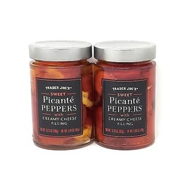 Trader Joe's Sweet Picante Peppers with Creamy Cheesy Filling - Pack of 2