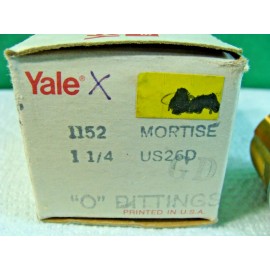 Yale Mortise Cylinder Lock 1152 1-1/4 US26D 2-Keys Satin NIB NOS Key-GD-Blank