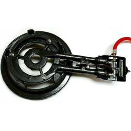 Cast Iron Propane Burner Cooker Outdoor Stove Portable Pressure Gas Patio Deep Fry BBQ with Hose & Regulator