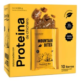 Barras De Proteina Mountain Bites - Peanut Butter - 10pz                                                                                              