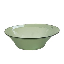 OKA D Nature Wash Bowl Green (Hot Water Bathtub, Hand Tub), Approx. Width 11.0 x Depth 10.6 x Height 3.5 inches (28 x 27 x 9 cm)