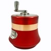 3 inch Hand Crank Grinder with Clear Top Red