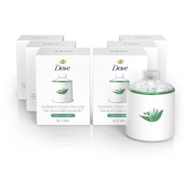 Dove 10.1Oz Foaming Hand Wash Aloe Eucalyptus Pack Of 6 Moisturizing Wash