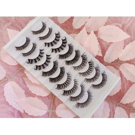 Eyelashes Russian Strip Lashes 10 Pairs Natural Looking False Lashes 1 pack of 10 (DH06-H5 Mixed)