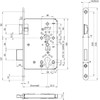 BKS Agency Cylinder Lock Bolt, Right and Left 55 mm
