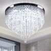 YPQXYHDA Modern Crystal Chandeliers LED 5 Tier Crystal Ceiling Light