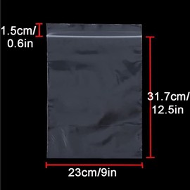 Yesallwas 30 Count - 9" x 12", Clear Plastic Reclosable Zip Poly Bags with Resealable Lock Seal Zipper for A4, Letter Sized Documents, Clothes