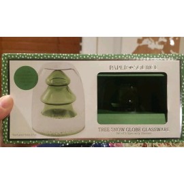 Paper Source TREE SNOW GLOBE GLASSWARE Set Of 2 Specialty Glasses