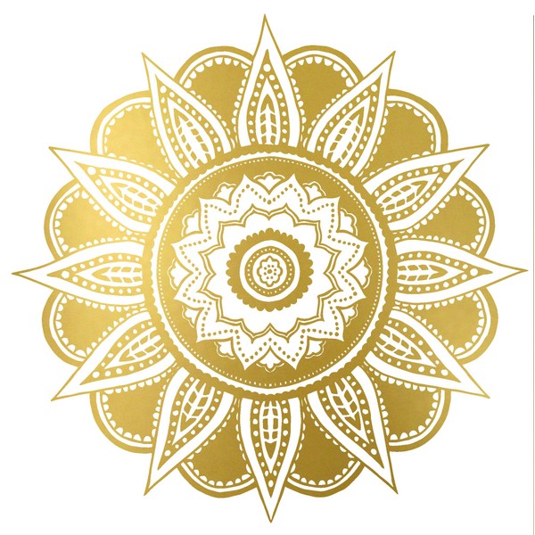 Tattoocrew 2 x XXL Tattoo Gold Metallic Mandala