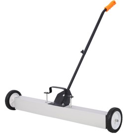 Donext Rolling Magnetic Sweeper, Heavy Duty Push-Type with Release, 30lbs 36'' Large Magnet Pickup Lawn Sweeper, Push-Type Magnetic Pick Up Sweeper