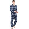 GLOBAL - Pantalones de pijama 100% algodón para hombre, pantalones