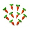 10 Handmade Edible Carrots, Celebration Cupcake Sugarpaste Decorations by Fairie