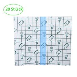 Pack of 20 Waterproof Transparent Bandages, 3 Layers Film Dressing, 20 x 20 cm Tattoo Aftercare Waterproof Bandage for Showers, Sports, Swimming (20 x 20 cm, Piece, 20)