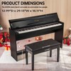 AODSK Wooden Duet Piano Bench with Padded Cushion and Storage
