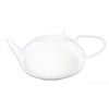 ASA 2016013 Measuring Table Ceramic Teapot with Strainer, White Gloss,