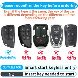 Tukellen for Chevy Key Fob Cover Soft TPU Full Protection Key Case Compatible with 2022 2023 2024 Silverado 1500 GMC Sierra 1500, 2024 Silverado Sierra 2500HD 3500HD(White, 4 Buttons)