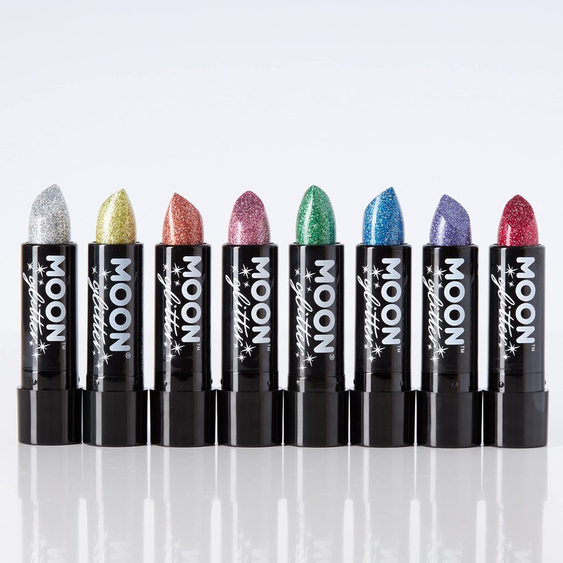 Moon Glitter Holographic Glitter Lipstick, 5 g, Rose Gold