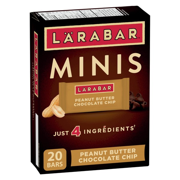 Larabar - 20 Bars - Peanut Butter Chocolate Chip Gluten Free Minis Fruit & Nut Energy Bar