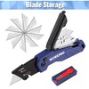 WORKPRO 18mm Retractable Utility Knife & Folding Utility Knife (Blue+Red)
