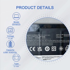 JOTACT 00HW020 SB10F46458 Laptop Battery Compatible with Lenovo ThinkPad Yoga 460 20EL 20EM P40 Yoga 20GQ 20GR Yoga 14 20FY 20DM000VUS 20FY0002US S3 Yoga 14 Series Notebook 00HW021 SB10F46459 11.4V