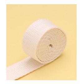 5 m 25 mm wide polyester-cotton strap, canvas webbing cotton for fabric carrier bags, DIY accessories (beige)