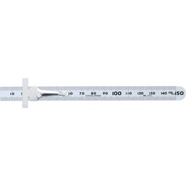 sinwa Mini Scale Silver 15 cm on the lower 1 mm Pitch 13242