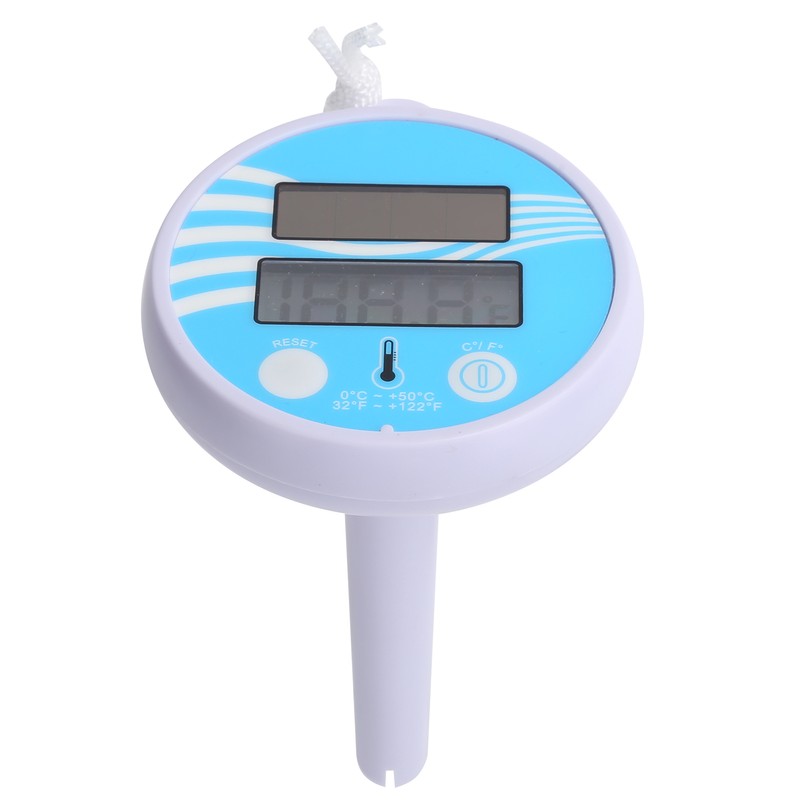 Floating Water Thermometer Electronic Solar Charging LCD Display Swimming Pool