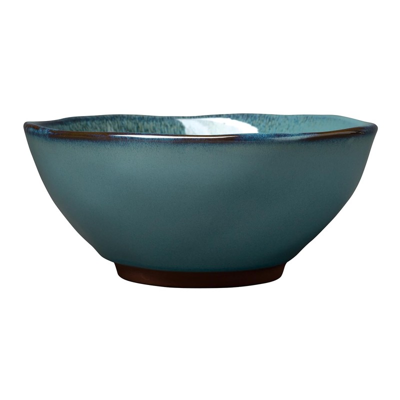 Sango 16-Piece Stoneware Dinnerware Set for 4, Glossy Blue &