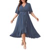 SCOMCHIC Women's Plus Size Summer Dresses Short Sleeve Wrap V