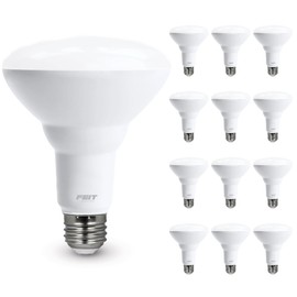 Feit Electric LED BR30 Light Bulbs, 65W Equivalent, Dimmable, 10 Year Life, 650 Lumens, 2700K Soft White, E26 Base Recessed Can Light Bulbs, Flood Light Bulbs, Damp Rated, 12 Pack, BR30DM/10KLED/MP/12