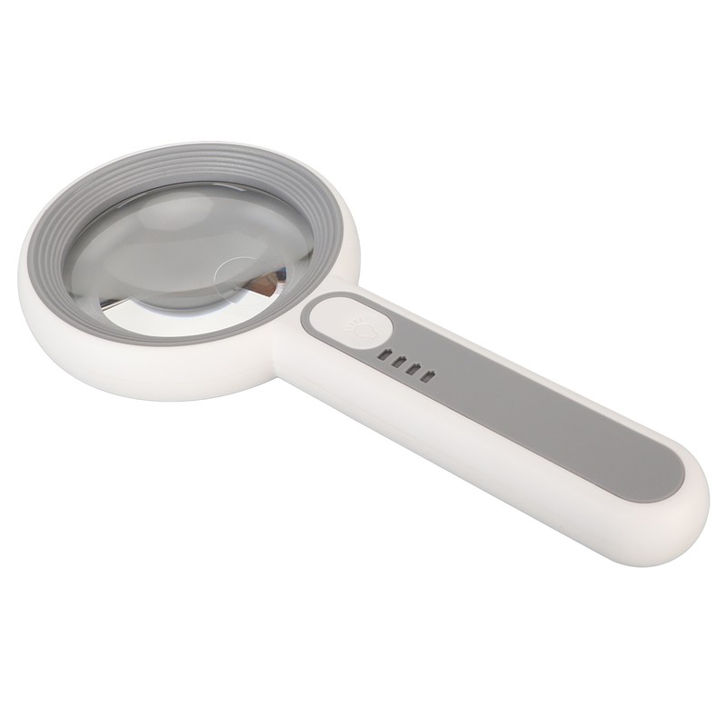 Handheld LED Magnifying Glass Touch Control Rechargeable Portable Illuminated Magnifier