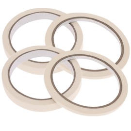 DKJEkdje 4 Pcs Nail Tape Nail Art Adhesive Tapes Masking Tape White Art Tape Removable Paper Tape Nail Striping Tape Nail Art Tips Guide Tapes Accessories, 5mm*12m