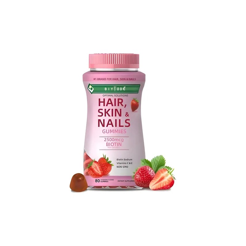 Gomitas Biotina Cabello Piel Uñas 2500 Mcg 80 Gummies